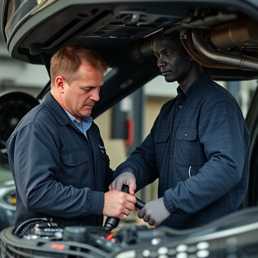 auto technician working