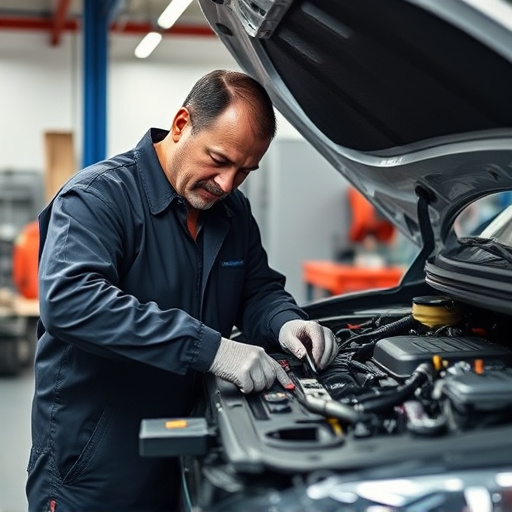 auto technician working