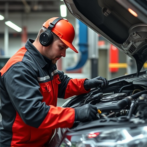 auto technician working