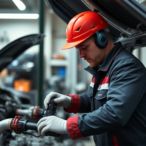 auto technician working