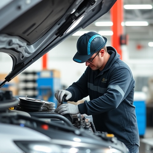 auto technician working