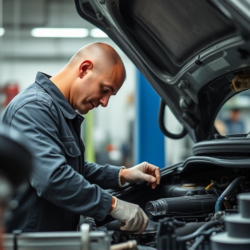 auto technician working