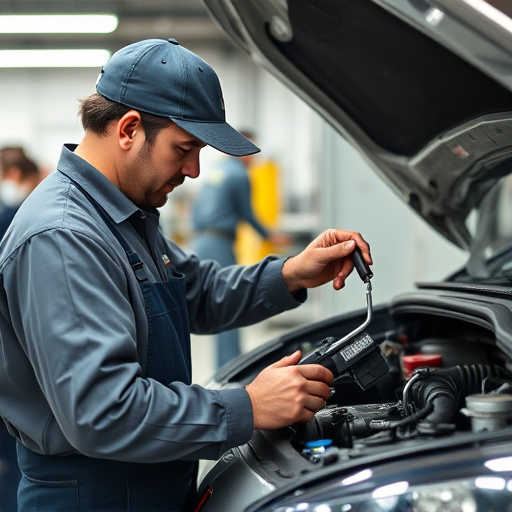 auto technician working