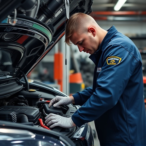 auto technician working