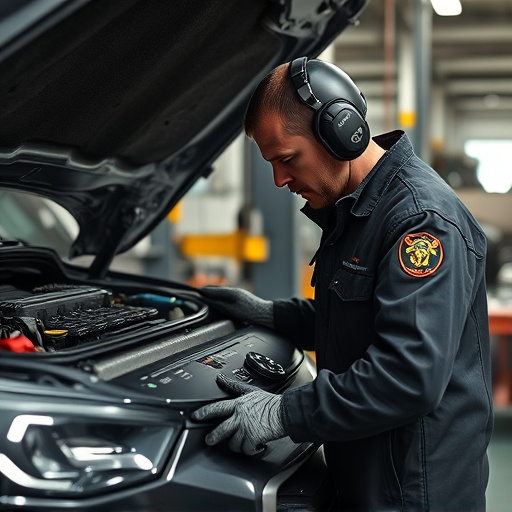 auto technician working