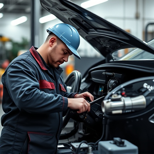 auto technician working