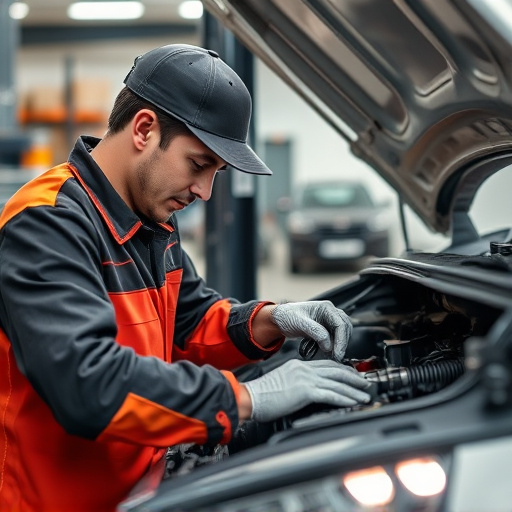 auto technician working