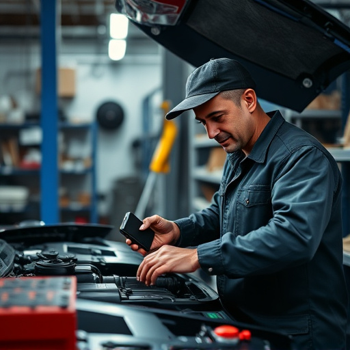 auto technician working