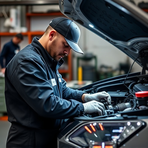 auto technician working