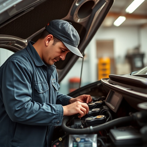 auto technician working