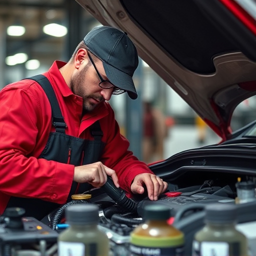 auto technician working