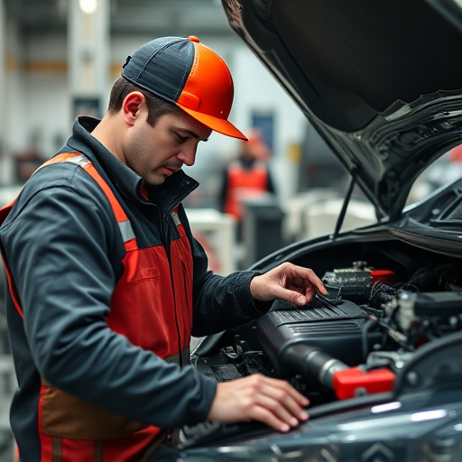 auto technician working