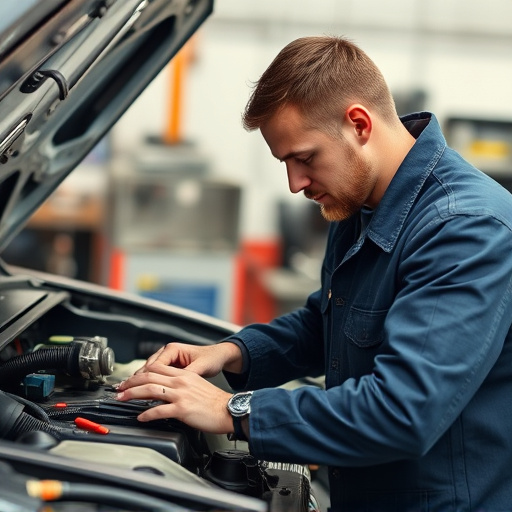 auto technician working