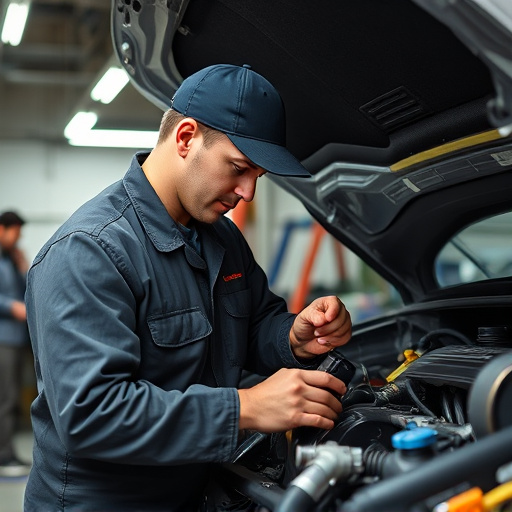 auto technician working