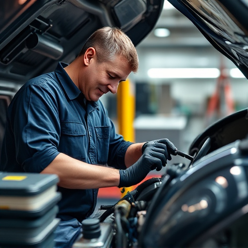 auto technician working