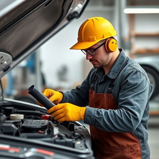 auto technician working
