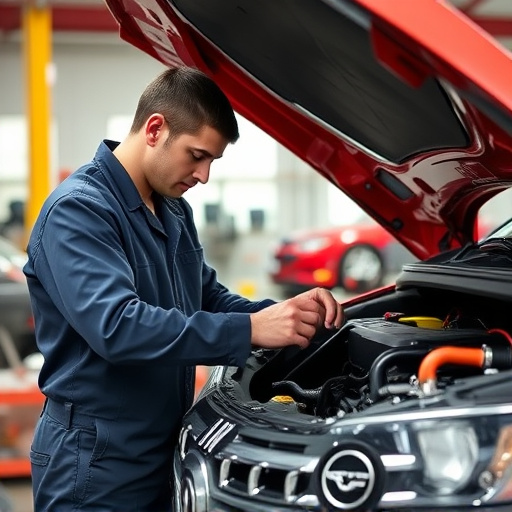 auto technician working