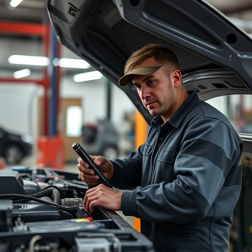 auto technician working