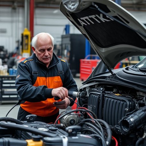 auto technician working