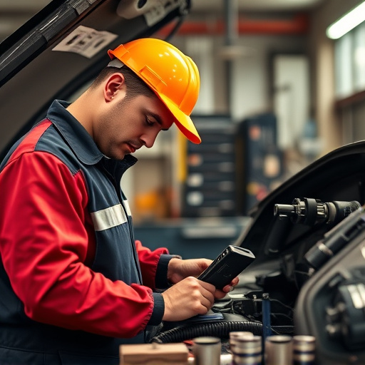 auto technician working