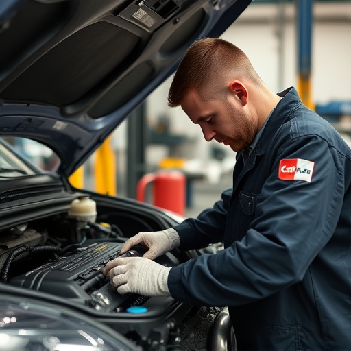 auto technician working