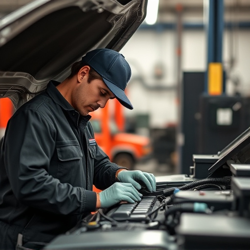 auto technician working