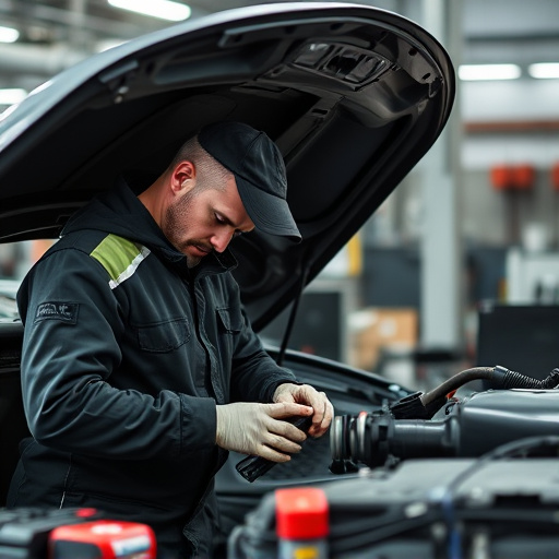 auto technician working