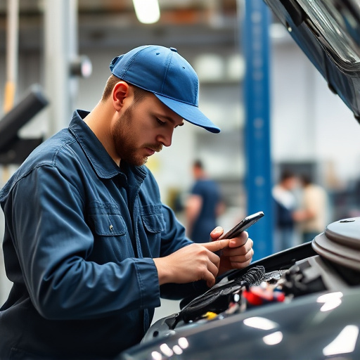 auto technician working