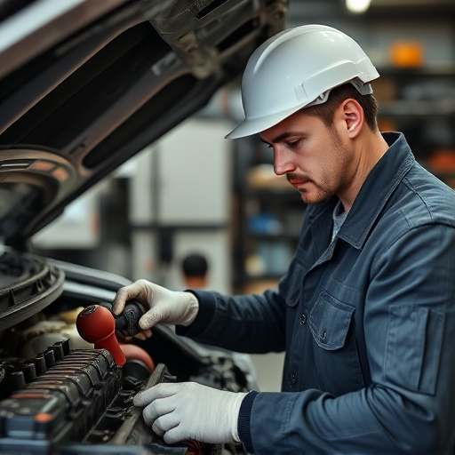 auto technician working
