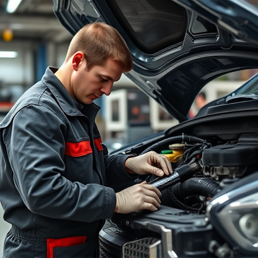 auto technician working