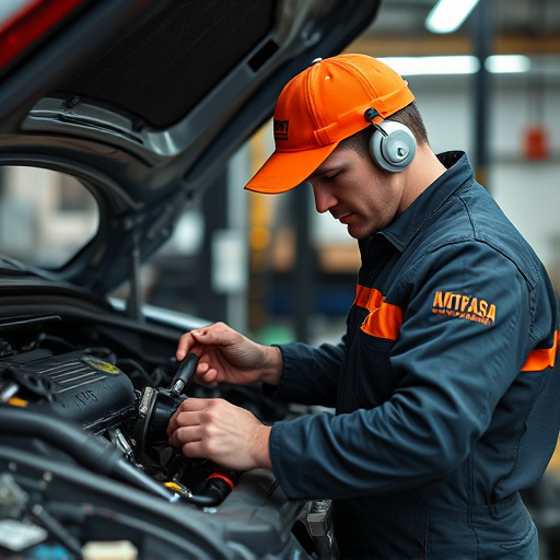 auto technician working