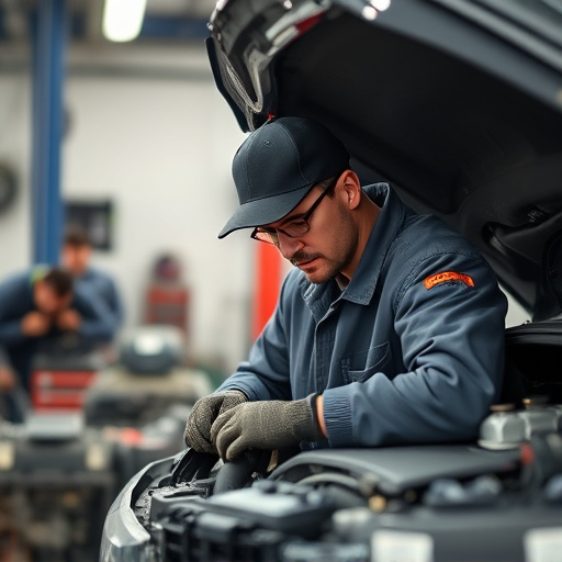 auto technician working