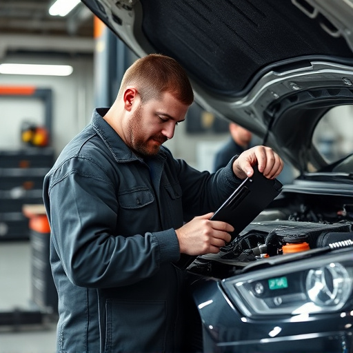 auto technician working