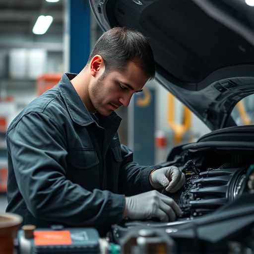 auto technician working