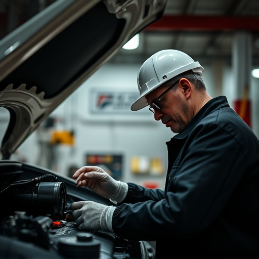 auto technician working