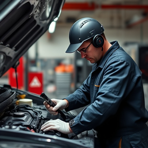 auto technician working