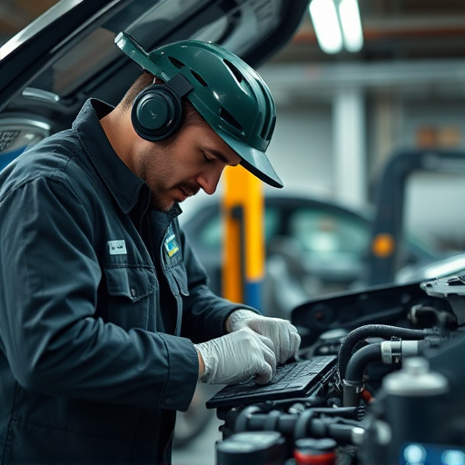 auto technician working