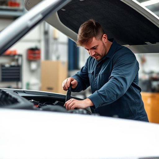 auto technician working