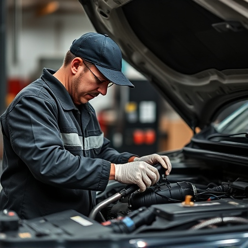 auto technician working