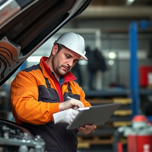 auto technician working