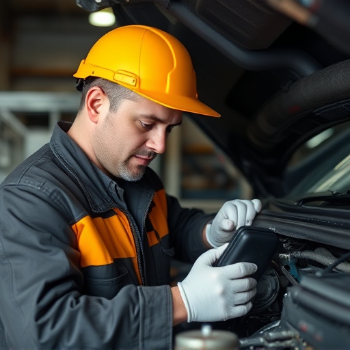 auto technician working
