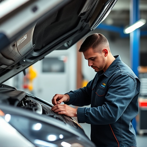 auto technician working
