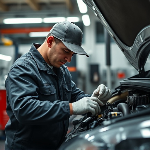 auto technician working