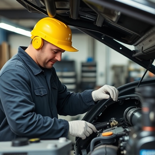auto technician working