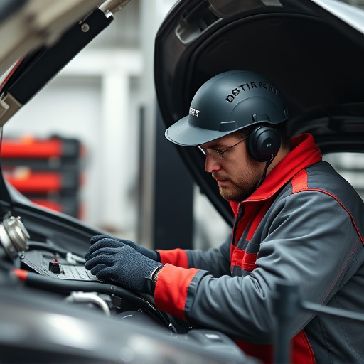 auto technician working