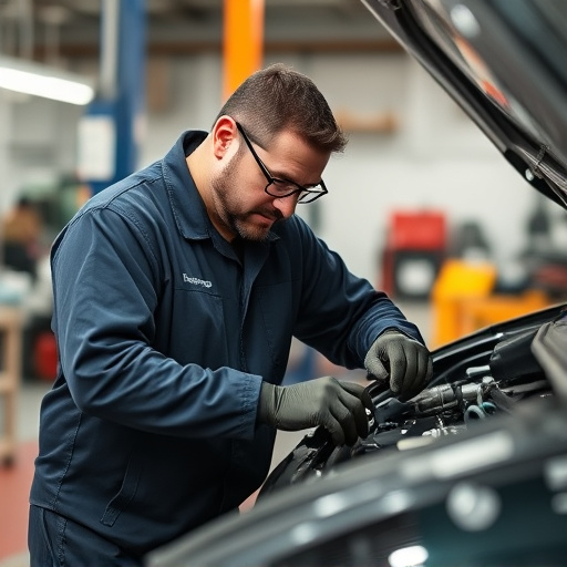 auto technician working