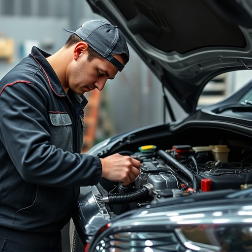 auto technician working