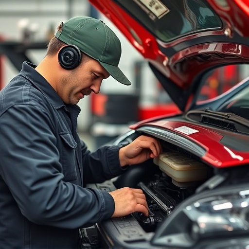 auto technician working