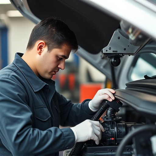 auto technician working
