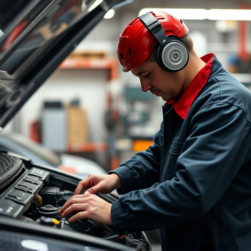 auto technician working